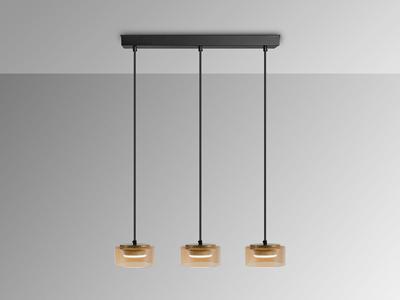 Подвесной светильник Schuller Olaia Подвесной светильник 3L черный/янтарный арт. 263292