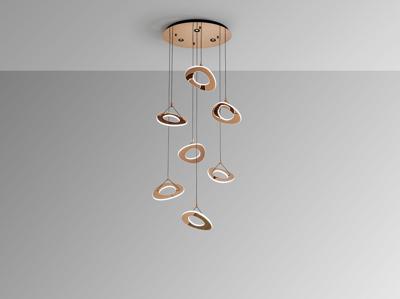 Подвесной светильник Schuller Mirena Люстра 7L розовое золото арт. 465881