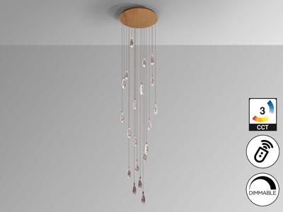 Подвесной светильник Schuller Lagrimas Люстра 20L розовое золото арт. 465827