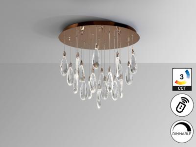 Подвесной светильник Schuller Lagrimas Люстра 19L розовое золото арт. 465831