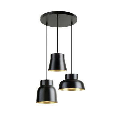 Подвесной светильник Schuller Vulcano Люстра 3L D50 черный/золотистый арт. 439136