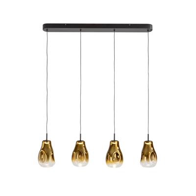 Подвесной светильник Schuller Aledis Люстра 4L черно-золотой арт. 420369