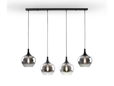 Подвесной светильник Schuller Люстра Opaz 4L черный/дымчатый арт. 215884