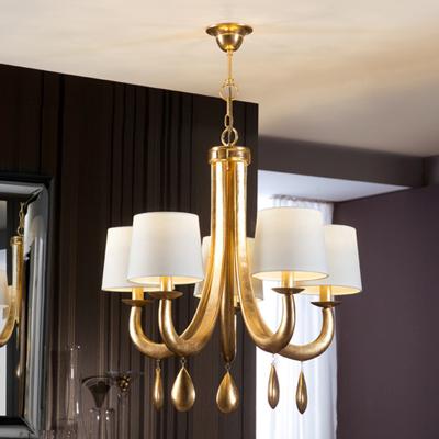 Подвесной светильник Schuller Люстра Gracia 5L золотая арт. 033562