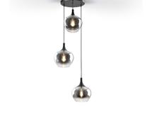 Подвесной светильник Schuller Люстра Opaz 3L черный/дымчатый арт. 215886