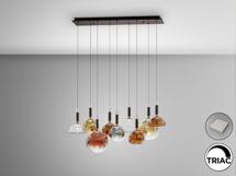 Подвесной светильник Schuller Люстра Charlize II 9L разноцветная арт. 250771