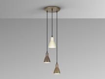 Подвесной светильник Schuller Afra Люстра 3L коричневый/кремовый арт. 439116