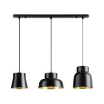 Подвесной светильник Schuller Vulcano Люстра 3L черный/золотистый арт. 439134