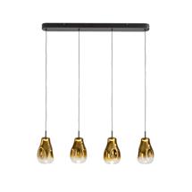 Подвесной светильник Schuller Aledis Люстра 4L черно-золотой арт. 420369