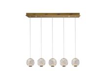 Подвесной светильник Schuller Линейный подвес Austral LED 5L золото арт. 108959