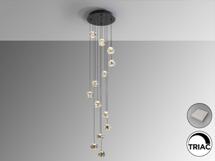 Подвесной светильник Schuller Люстра Zaria 13L черный/золотой/прозрачный D60 DIM арт. 250821