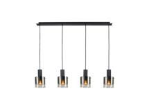 Подвесной светильник Schuller Люстра Venize 4L черный/дымчатый арт. 263304