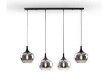 Подвесной светильник Schuller Люстра Opaz 4L черный/дымчатый арт. 215884