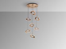 Подвесной светильник Schuller Mirena Люстра 7L розовое золото арт. 465881
