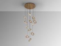 Подвесной светильник Schuller Mirena Люстра 13L розовое золото арт. 465883