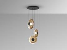 Подвесной светильник Schuller Diabolo Подвесной светильник 3L - черный/янтарный арт. 503802