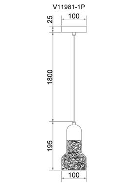 Подвесные светильники Moderli Светильник подвесной Moderli V11981-1P Marmoreal арт. УТ000042450