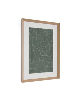 Постер La Forma (ех Julia Grup) Durkan Абстрактная картина на переработанной бумаге зеленая 100 x 70 см арт. 264899