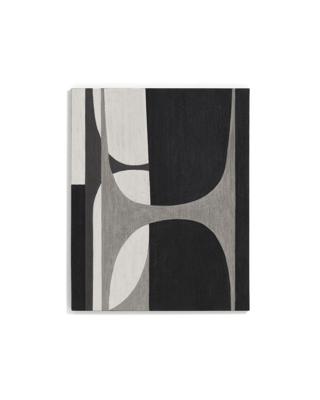 Постер La Forma (ех Julia Grup) Абстрактная черно-белая картина Onure, 80 x 100 см арт. 481271