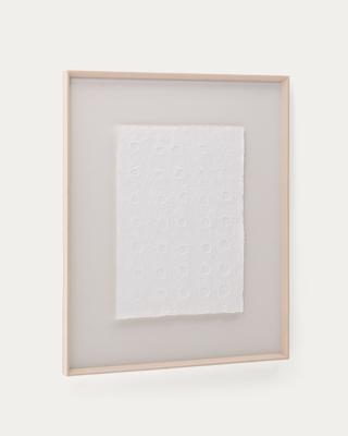 Постер La Forma (ех Julia Grup) Olvin Абстрактная картина на белой переработанной бумаге с рельефным рисунком 103.6 x 123.6 cm арт. 265114