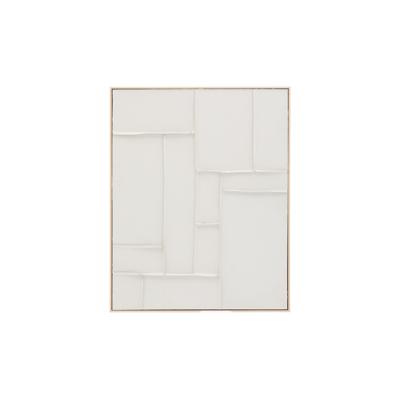 Постер La Forma (ех Julia Grup) Klis Картина из белого льна с геометрическими фигурами, 80 х 100 арт. 209349