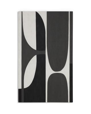 Постер La Forma (ех Julia Grup) Абстрактная черно-белая картина Onure, 120 x 200 см арт. 481273