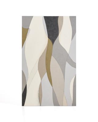 Постер La Forma (ех Julia Grup) Абстрактный холст Marvilo серо-горчичного цвета 120 x 200 см арт. 424867