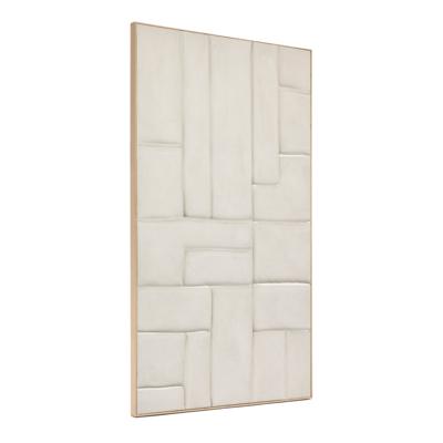 Постер La Forma (ех Julia Grup) Klis Картина из белого льна с геометрическими фигурами, 120 х 200 арт. 209347