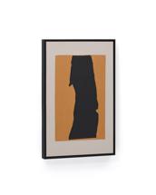 Постер La Forma (ех Julia Grup) Zernu Абстрактная картина в оранжевых и чёрных тонах лен 42 x 65 см арт. 264903