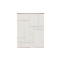 Постер La Forma (ех Julia Grup) Klis Картина из белого льна с геометрическими фигурами, 80 х 100 арт. 209349