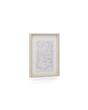 Постер La Forma (ех Julia Grup) Durkan Абстрактная картина на переработанной бумаге белая 30 x 40 см арт. 264897