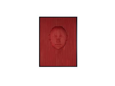 Постер Schuller Red Face Картина барельеф из полистирола и МДФ 90X120 арт. 263332