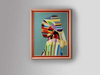 Постер Schuller Joven con perla POP Картина 84X104 арт. 465777