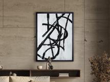 Постер Schuller Графическая композиция Graphos Blanco 75x100 арт. 250815