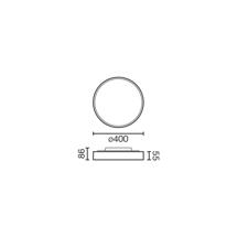Потолочный светильник Faro Плафон Domio черный Ø400 36W опаловый рассеиватель 3000K CRI80 арт. 121260