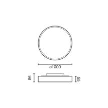 Потолочный светильник Faro Потолочный светильник DOMIO Ш1000 95W белый PRISM 3000K CRI80 CASAMBI арт. 126330