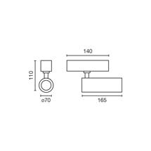 Потолочный светильник Faro Светильник NESO HOLE-20W 2700K 18 GRADOS черный CASAMBI арт. 194156