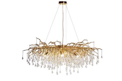 Потолочный светильник Garda Decor 86-80150 Люстра круглая d.120*h.38см, металл цвет золото арт. 86-80150