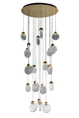 Потолочный светильник Garda Decor 162FL-61502 Светильник подвесной Рондо (Rondo) металл золото d70см арт. 162FL-61502