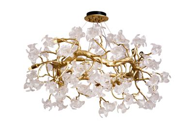 Потолочный светильник Garda Decor 86-60108 Люстра Флора (Flora) d.80*45 см, металл цвет золото арт. 86-60108