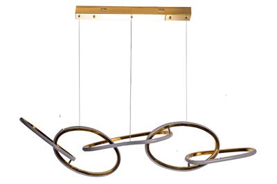 Потолочный светильник Garda Decor K2KML15105 Люстра подвесная Поток (Flow) золото 120см арт. K2KML15105