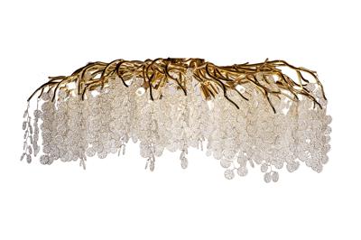 Потолочный светильник Garda Decor 86-90181 Люстра Тенера (Tenera) круглая золото d100*h40см арт. 86-90181