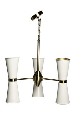 Потолочный светильник Garda Decor 92EL-YG02125-3P Люстра потолочная латунь/матовый бел. d50*h.80см арт. 92EL-YG02125-3P