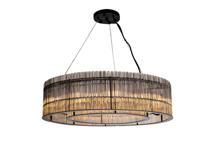 Потолочный светильник Garda Decor 91GH-80567 Люстра подвесная чёрный/стекло прозрач. d70*h150см арт. 91GH-80567