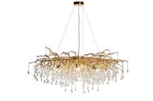 Потолочный светильник Garda Decor 86-80150 Люстра круглая d.120*h.38см, металл цвет золото арт. 86-80150