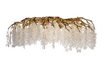 Потолочный светильник Garda Decor 86-90181 Люстра Tenera круглая золото d100*h40см арт. 86-90181