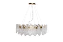 Потолочный светильник Garda Decor 92EL-24019 Люстра подвесная золото, стекло прозр. d80 арт. 92EL-24019