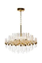 Потолочный светильник Garda Decor 62GDM-810021-800 Люстра Серена (Serena) прозр.стекло/золото d80см h65см арт. 62GDM-810021-800