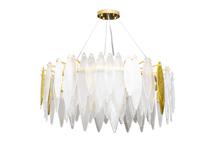 Потолочный светильник Garda Decor K2FTB010R-80A Люстра Венеция (Venetto) золото/стекло 80*h30см арт. K2FTB010R-80A