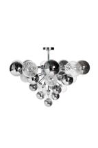 Потолочный светильник Garda Decor K2KG1275P-16 Светильник потолочный Шары (Bubbles), прозрач./дамчатое стекло d.83 h.61см арт. K2KG1275P-16